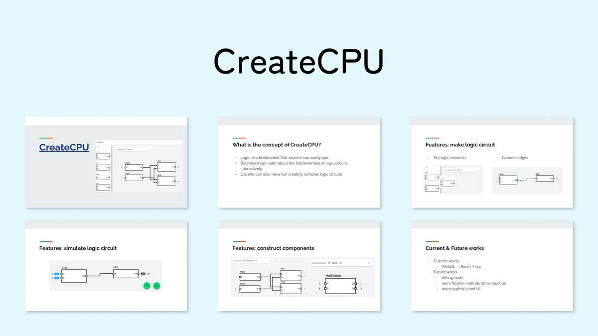 CreateCPUの紹介のスライド