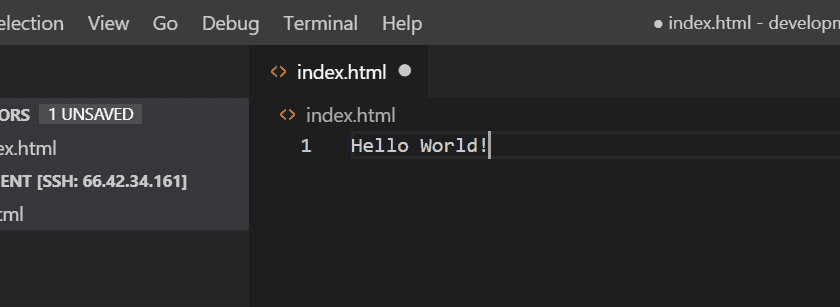 index.htmlの中身を書き換える