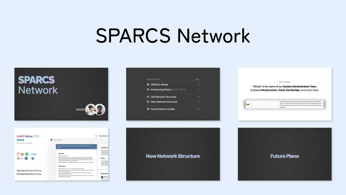 SPARCS Networkの紹介のスライド